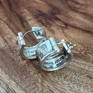 Tiffany &co huggie silver hoops